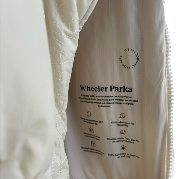 HALFDAYS WOMEN'S WHEELER PARKA - Cream / White - Size Small - Ski & Snow Jacket - Picture 8 of 16